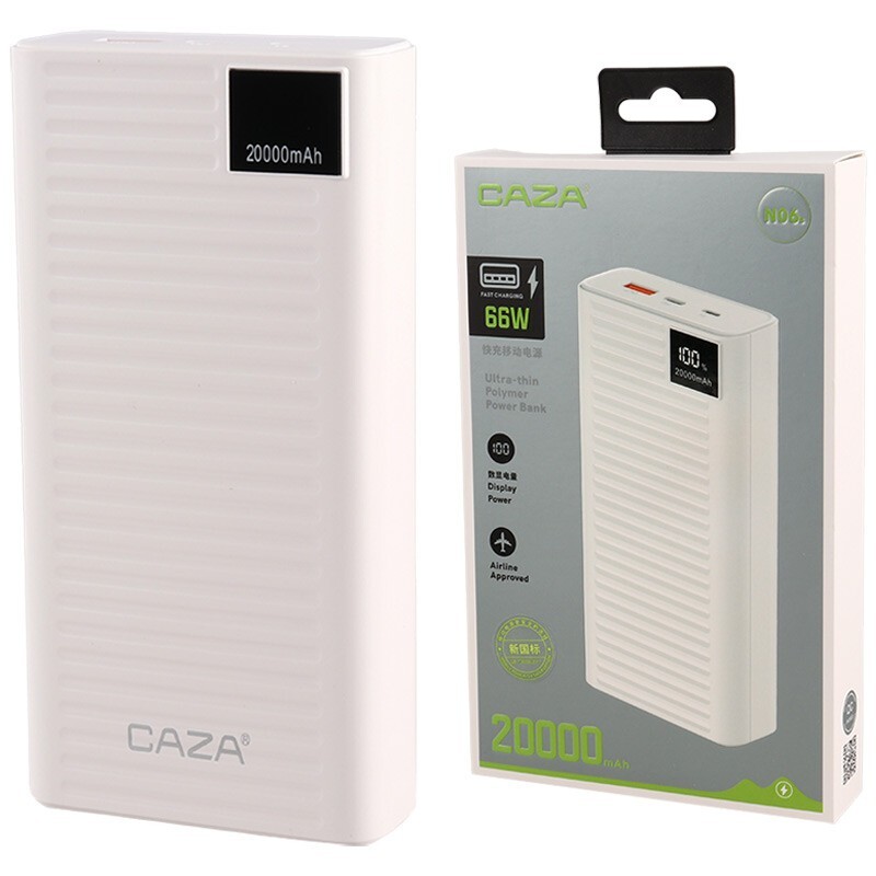 پاور بانک فست شارژ 20000 کی زا Caza N06s 66W ارسال رایگان