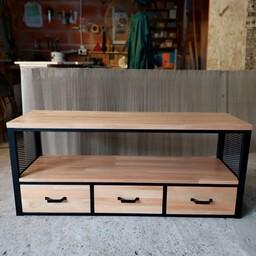 میز کنسول مدرن چوب و فلز میزتلویزیون مدرن چوب و فلز نیوهوم سفارشی ساز 