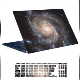 اسکین لپ تاپ طرح space به همراه استیکر کیبورد 