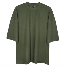 تیشرت اورسایز مردانه گرم بالا کپ مربع برند ویبو رنگ ارتشی