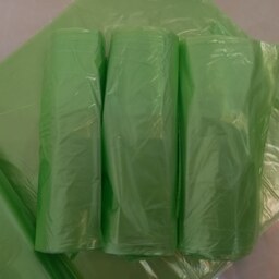 پاکت زباله سبز رولی سه عدد در یک بسته بندی قیمت هر عدد 8تومن