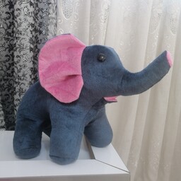 عروسک فیل مخمل عروسک پولیشی فیل رنگ طوسی