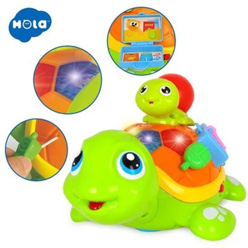 اسباب بازی موزیکال لاکپشت مادر و فرزند هولی تویز مدل 868 Hola Toys 
