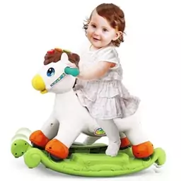 اسباب بازی اسب الاکلنگی دوکاره هولی تویز مدل Hola Toys Rocking Horse Children Music 987 