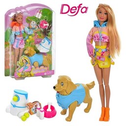 اسباب بازی عروسک باربی دفا لوسی همراه با سگ و وسایل مدل 8485 Barbie Defa Lucy