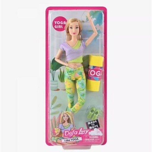 اسباب بازی عروسک باربی دفا لوسی یوگا کار همراه با مت مدل 8489 Barbie Defa Lucy