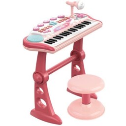 اسباب بازی پیانو الکترونیکی با صندلی و میکروفون Electronic Keyboard Musical