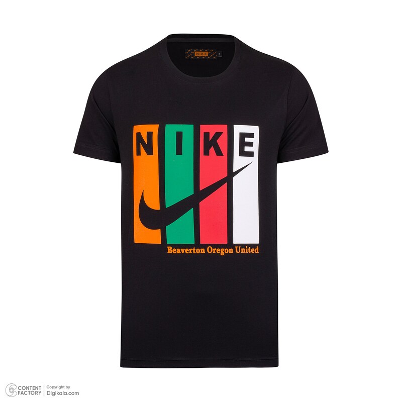 تی شرت آستین کوتاه مردانه مدل NIKE تخفیف ویژه یقه گرد نخ پنبه در 2 رنگ سفید و مشکی کد T11213