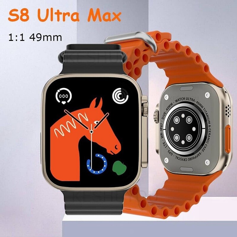 ساعت هوشمند طرح اپل واچ مدل s8 ultra max سایز بزرگ کیفیت عالی