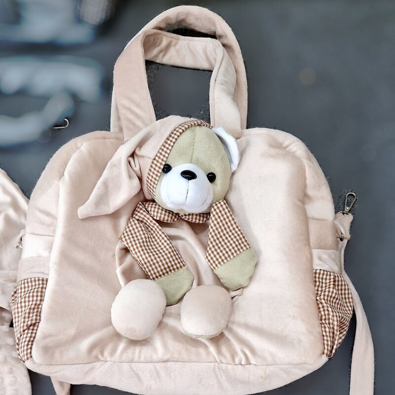 کیف حمل لوازم کودک و سیسمونی نوزاد آرکولند تم خرس نانان رنگ کرم