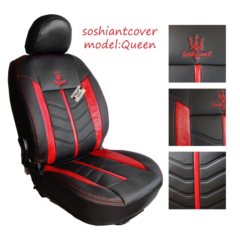 روکش صندلی چرم سوشیانت مدل کوئین مناسب برای پراید 131 و 132 در رنگبندی 