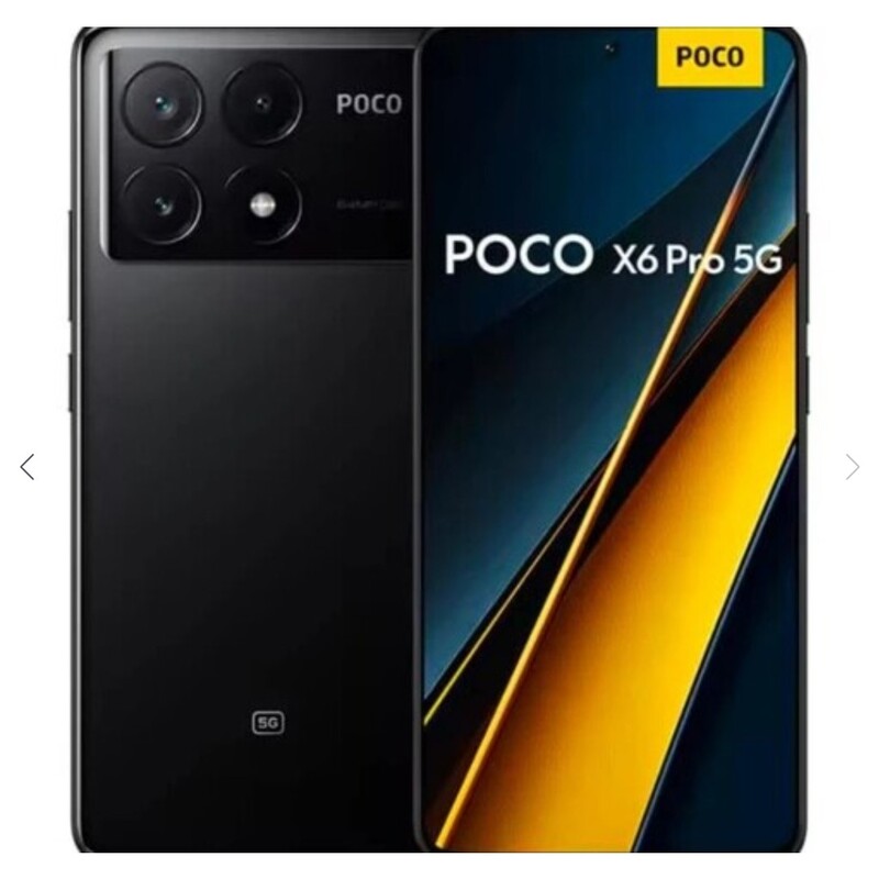 گوشی موبایل شیائومی مدل Poco X6 Pro مشکی دو سیم کارت ظرفیت 512 گیگابایت و رم 12 گیگابایت
