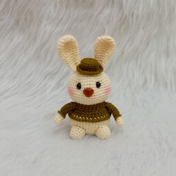 عروسک بافتنی آقای خرگوش (دستبافت)