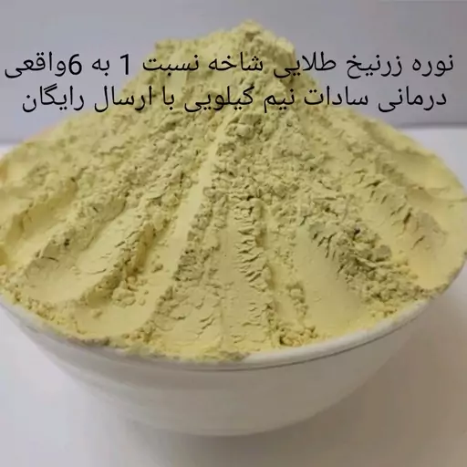 نوره زرنیخ طلایی شاخه  1به 6 واقعی درمانی  برند سادات با وزن 500گرم و ارسال رایگان 