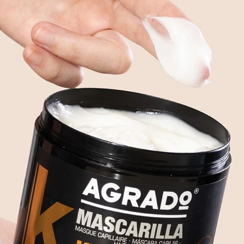 ماسک مو کراتینه آگرادو AGRADO مناسب مو های وز و مجعد حجم 500 میل(مشکی)

