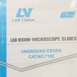 لام میکروسکوپ  آزمایشگاهی 7102 لب ویژن بسته  72 تایی 
