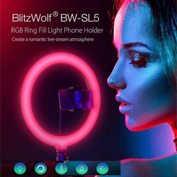 رینگ لایت پایه دار اینچ10 Blitzwolf BW-SL5 رنگی