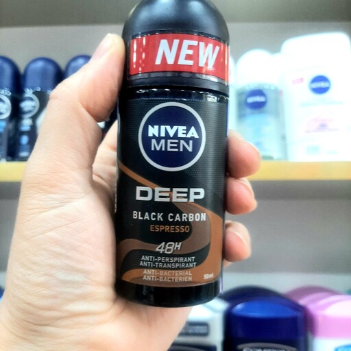 مام رولی ضد تعریق نیوا NIVEA مدل دیپ بلک کربن deep black carbon