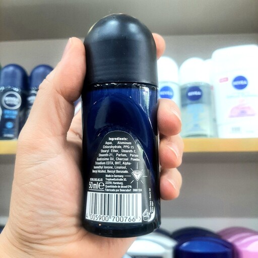 مام رولی ضد تعریق نیوا NIVEA مدل دیپ بلک کربن deep black carbon