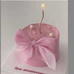 کیک خامه ای تولد و روز دختر 1کیلویی خانگی