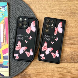 قاب گوشی موبایل آیفون سامسونگ مدل سولید پروانه عاشق