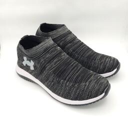  کفش جورابی ساقدار مردانه اسپرت پیاده روی نرم راحت کفی طبی و زیره پیو درجه یک نرم سبک بادوام رنگ زغالی آندر آرمور221442