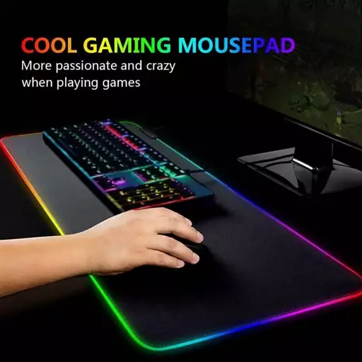 موس پد گیمینگ RGB با سایز 80X30 سانتی متر