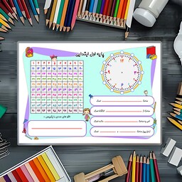 تخته آموزشی پایه اول ابتدایی ریاضی لمینیت شده    با چاپ اختصاصی شما