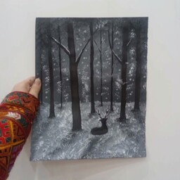 تابلو نقاشی جنگل تاریک