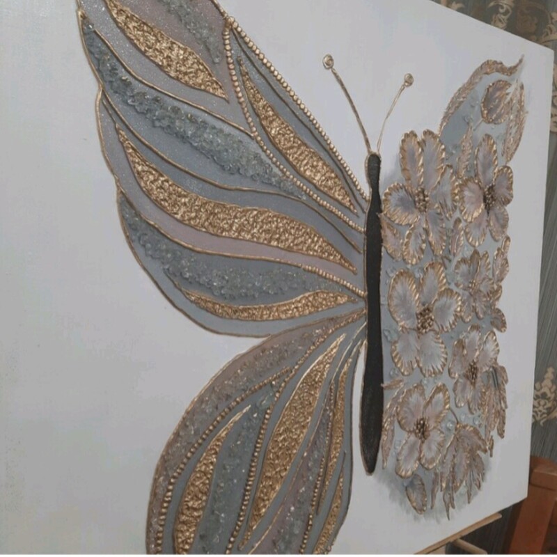 تابلو نقاشی پروانه برجسته