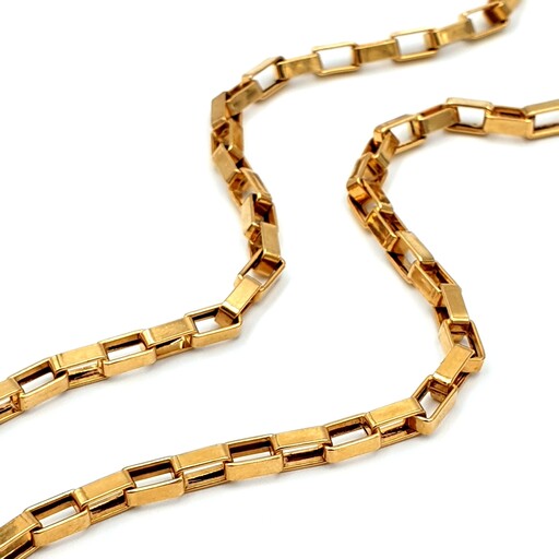 زنجیر آجری ونیزی درشت طلایی استیل رنگ ثابت -گردنبند آجری -بدلیجات-زیور آلات-اکسسوری
