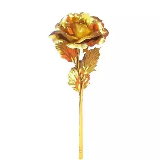  گل آب طلا دکوری هدیه کادویی گل رز طلایی مدل Golden Rose ورقه طلایی کادویی