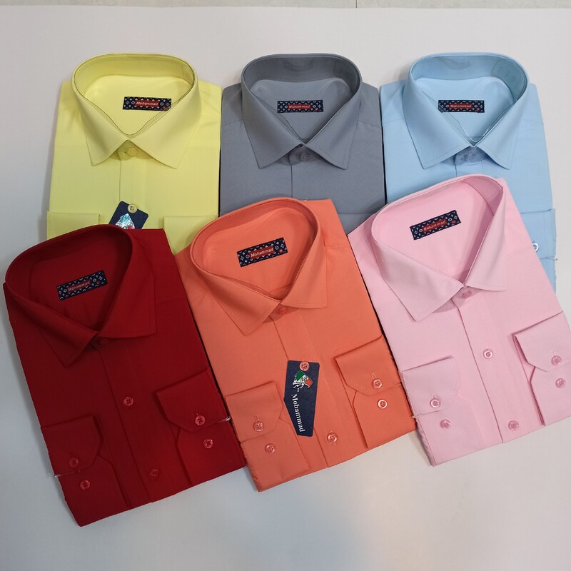 پیراهن مردانه ساده جنس تترون ( سایز M تا 2XL)