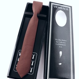 کراوات قهوه ای روشن جودون (کروات) سایز بزرگسال مردانه و زنانه و یازده سال به بالا در 6 رنگ ، عرض 5.5 سانتیمتر جنس مات