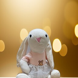 عروسک خرگوش لباسدار.اورجینال .نانو الیاف .قابل شستشو .ضد حساسیت.