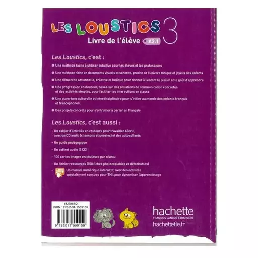 Les Loustics 3 A2 + Cahier + CDکتاب لالوستیک کودکان فرانسه