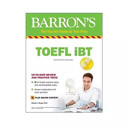 کتاب toefl ibt barrons 16th+DVD تافل بارونز