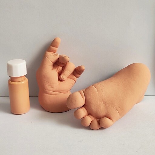 مجموعه قالب گیری نی نی تندیس مدل دست و پای نوزاد رنگ پوست