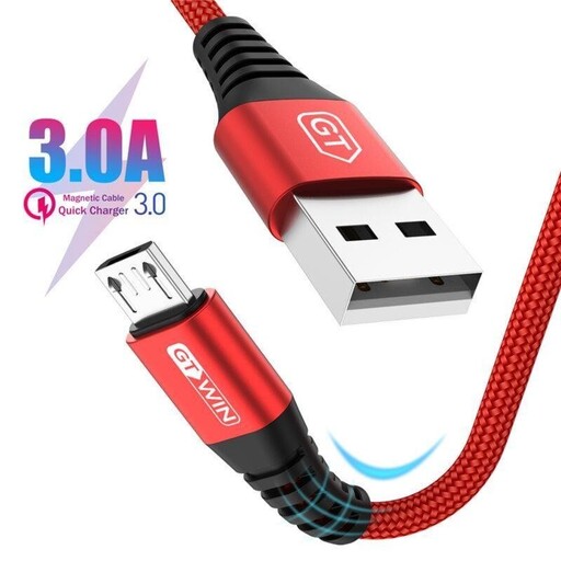 کابل تبدیل USB به MicroUSB تپک مدل 1 متر قرمز