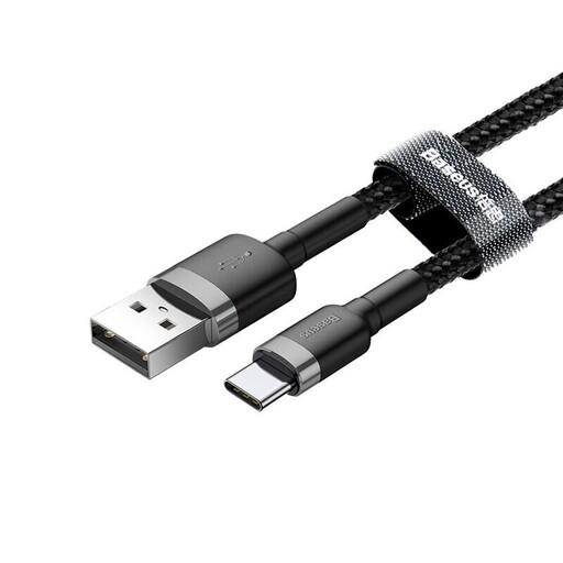 کابل تبدیل USB به لایتنینگ باسئوس مدل CALKLF-C19 Cafule طول 2 متر-مشکی