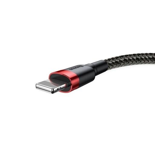 کابل تبدیل USB به لایتنینگ باسئوس مدل CALKLF-C19 Cafule طول 2 متر-قرمز