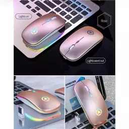 ماوس بی سیم شارژی مدل A2RGB رزگلد