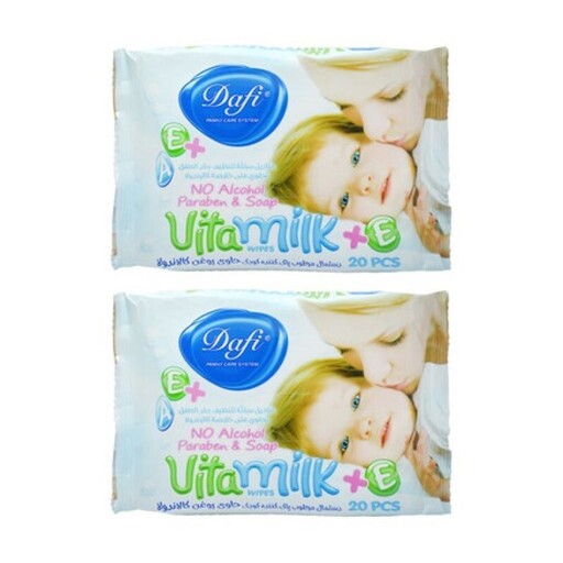 دستمال مرطوب کودک دافی  vita milk مجموعه  عددی -11651835