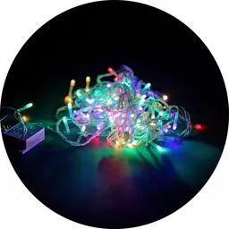 ریسه لامپ ال ای دی سوزنی رنگی شفاف 100 عددی 10 متری