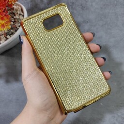 قاب گوشی Samsung Galaxy Note 5 مدل نگین دار - طلایی