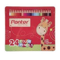 مداد رنگی 24 رنگ جعبه فلزی پنتر کد: MCP 103-24