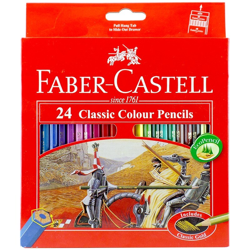 مداد رنگی 24 رنگ جعبه مقوایی فابرکاستل کد: 115854