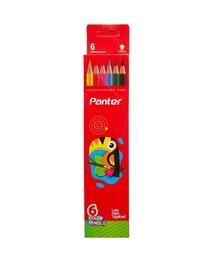 مداد رنگی 6 رنگ جعبه مقوایی پنتر کد: PCP 103-6