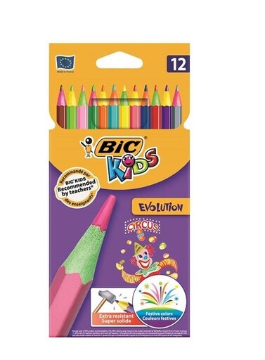 مداد رنگی 12 رنگ جعبه مقوایی اولوشن سیرک بیک