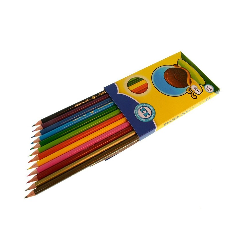 مداد رنگی 12 رنگ جعبه مقوایی پارس مداد